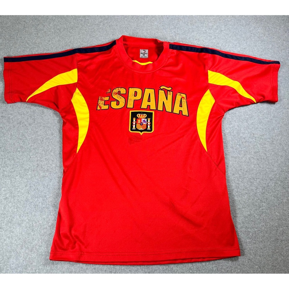 Okey Dokey España Soccer Jersey Spain Football‎ Shirt Red Yellow Medium